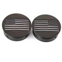 Figurati Designs スイング アーム カバー コントラスト カット - アメリカ国旗 #FD26R-AF-CC-BK FIGURATI DESIGNS Swing Arm Covers Contrast Cut - American Flag #FD26R-AF-CC-BK(2)