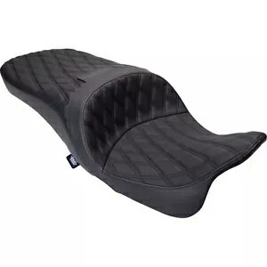 フリーダム シート - ビニール - ダブル ダイヤモンド ブラック ステッチ - FLH '09-'23 0801-1481 Freedom Seat - Vinyl - Double Diamond Black Stitch - FLH '09-'23 0801-1481