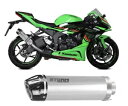 Exhaust Storm by Mivv GP スチール、カーボンエンドキャップ付き KAWASAKI ZX-6 R 636 2021 2024 Exhaus...