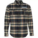 スロットル スレッド ドラッグ スペシャリティーズ フランネル シャツ - カーキ ミディアム DRG25S82KHMR Throttle Threads Drag Specialties Flannel Shirt - Khaki Medium DRG25S82KHMR