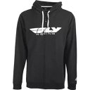 Fly Racing Fly Corporate ジップアップ パーカー ブラック - XL 354-0190X Fly Racing Fly Corporate Zip Up Hoodie Black - X-Large 354-0190X