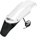 UFO プラスチック エンデューロ リア フェンダー ライト付き - ホワイト HU03314-041 UFO Plastics Enduro Rear Fender with Light - White HU03314-041