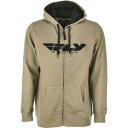 Fly Racing Fly Corporate ジップアップ パーカー - タン/ブラック - L 354-0194L Fly Racing Fly Corporate Zip-Up Hoodie - Tan/Black - Large 354-0194L