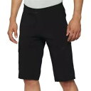 100% メンズ ライドキャンプ ショーツ ライナー付き ブラック、36 40030-00004 100% Men's Ridecamp Shorts With...