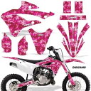 ダートバイク デカール グラフィック キット ステッカー Kawasaki KX85 & KX112-22-Up DCamo PNK用 Dirt Bike De...