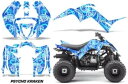 グラフィックキットデカールステッカーヤマハラプター 90 YFM90 16-23 PsyKraKn アクア U Graphics Kit Decal Sticker For Yamaha Raptor 90 YFM90 16-23 PsyKraKn Aqua U