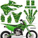 ダートバイク デカール グラフィック キット ステッカー Kawasaki KX85 & KX112-22-Up DCamo G Dirt Bike Decal...