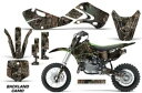 デカールグラフィックキットラップスキン Kawasaki KLX110 KX65 2002-2009 バックランドカモ Decal Graphic Kit Wr...