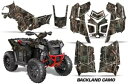 ATV グラフィックスキットデカールポラリススクランブラー 850XP 1000XP 13-22 バックランドカモ ATV Graphics Kit Decal...