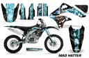 MX グラフィックス キット デカール Kawasaki KX450F 2006-2008 MAD HATTER ブラック アクア用 MX Graphics kit Decal for Kawasaki KX450F 2006-2008 MAD HATTER BLACK AQUA