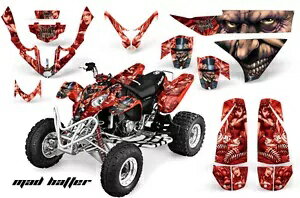 ATV グラフィックス キット クワッド デカール ポラリス プレデター 500 2003-2007 ハッター レッド/レッド用 ATV Graphics Kit Quad Decal For Polaris Predator 500 2003-2007 HATTER RED/RED