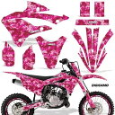 ダートバイク デカール グラフィックス W# ステッカー Kawasaki KX85 & KX112-22-Up DCamo PNK Dirt Bike Dec...