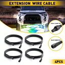 RGB LED ロックライト/ハローチェイシングポッド用 4 個 10 フィート延長ワイヤーコードケーブル 4PCS 10Feet Extension Wire...