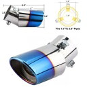 自動車の排気管テールチップマフラーステンレス鋼交換アクセサリー D Auto Car Exhaust Pipe Tail Tip Muffler Stainless Steel Replacement Accessories D(2)