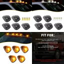 5x スモーク LED キャブルーフライトマーカー アンバー/ホワイト フォード F-250 F-350 スーパーデューティー用 5x Smoke LED Ca...