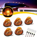 5X アンバーレンズ LED キャブルーフマーカーライト 73-87 シボレー C10/20/30/50/60/70 GMC 用 5X Amber Lens L...