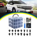 625 + 1 個プラスチックファスナークリップリベットフェンダーバンパーピンプッシュフリーリムーバーツール 625+1PCS Plastic Fastener Clips Rivets Fender Bumper Pin Push Free Remover Tool