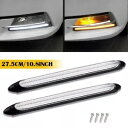 2x LED 車デイタイムライト ランニング ホワイト/アンバー DRL ドライビング ターン シグナル ランプ 27.5cm 2x LED Car Dayti...