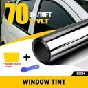 1/2 セット 10 フィート ウィンドウ フィルム ティント 70% 日焼け止め ノーカット 全サイド & リア Chevr 用 1/2set 10FT Window Film Tint 70% Sun Protection Uncut All Sides & Rear for Chevr