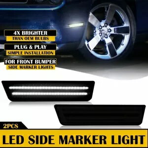 08-14 ダッジ チャレンジャー用 サイド LED マーカーライト ターンシグナル インジケーターランプ 2個 For 08-14 Dodge Challenger Side LED Marker Light Turn Signal Indicator Lamp 2pcs