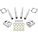 M8 用ロープロファイル ビレット タペット カバー (プッシュロッド キット付き) - クロム 6023 Low-Profile Billet Tappet Covers for M8 with Pushrod Kit - Chrome 6023