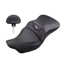 Saddlemen ヒーテッドロードソファシート - カーボンファイバー - 背もたれ 808-07B-185BRHC Saddlemen Heated Road Sofa Seat - Carbon Fiber - Backrest 808-07B-185BRHC