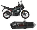 エキゾーストマフラー Mivv OVAL Carbonio カーボンエンドキャップ付き HONDA CB 500 X 2021 2023 Exhaust Muf...