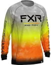 FXR ダービー UPF 22 メンズ 長袖 T シャツ グレー/インフェルノ FXR Derby UPF 22 Mens Long Sleeve T-Shirt Gray/Inferno