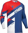 トール セクター チェッカー メンズ MX オフロード ジャージ ネイビー/レッド Thor Sector Checker Mens MX Offroad Je...