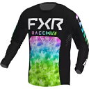 FXR ポディウム アシッド レイン メンズ MX オフロード ジャージ ブラック/グリーン FXR Podium Acid Rain Mens MX Offr...