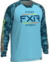 FXR ダービー エア UPF 22 メンズ 長袖 T シャツ ブルー/カモ/ハイビズ FXR Derby Air UPF 22 Mens Long Sleev...