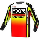 FXR クラッチ プロ 23 メンズ MX オフロード ジャージ ブラック/ホワイト/ハイビズ FXR Clutch Pro 23 Mens MX Offroa...