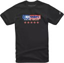 アルパインスターズ USA アゲイン メンズ 半袖 T シャツ ブラック Alpinestars USA Again Mens Short Sleeve T-Shirt Black