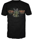 リーサル スレット タトゥー & トラッシュ メンズ 半袖 T シャツ ブラック Lethal Threat Tattooed & Trashed Mens Short Sleeve T-Shirt Black