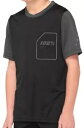100% Ridecamp ユース半袖 MTB マウンテン バイク ジャージ ブラック/チャコール 100% Ridecamp Youth Short Slee...
