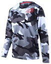 Troy Lee Designs Flowline スプレー カモフラージュ ユース MTB マウンテン バイク ジャージ ホワイト Troy Lee Desi...