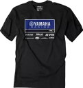 Factory Effex Yamaha Racewear メンズ半袖 T シャツ ブラック Factory Effex Yamaha Racewear Mens Short Sleeve T-Shirt Black