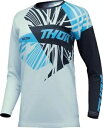 トール セクター スプリット ウィメンズ MX オフロード ジャージ ブルー/ブラック Thor Sector Split Womens MX Offroad ...