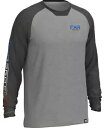FXR ダービー エア UPF 22 メンズ 長袖 T シャツ グレー/ブルー FXR Derby Air UPF 22 Mens Long Sleeve T-...