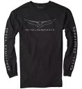 Factory Effex Goldwing Icon メンズ長袖 T シャツ ブラック Factory Effex Goldwing Icon Mens Lo...