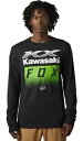 Fox Racing Kawasaki プレミアム メンズ 長袖 T シャツ ブラック Fox Racing Kawasaki Premium Mens Long Sleeve T-Shirt Black