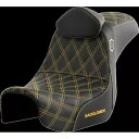 プロ シリーズ SDC パフォーマンス シート - 背もたれ付き - ゴールド ステッチ SC80604GOLRT Pro Series SDC Performance Seat - with Backrest - Gold Stitch SC80604GOLRT