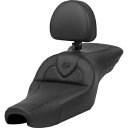Saddlemen Roadsofa? シート - 背もたれ付き - ブラック - XL '04-'22 807-11-187BR Saddlemen Roadsofa? Seat - with Backrest - Black - XL '04-'22 807-11-187BR