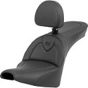 Saddlemen Roadsofa? シート - 背もたれ付き - ブラック/ブラック ステッチ 818-30-187BR Saddlemen Roadsofa? Seat - with Backrest - Black/Black Stitching 818-30-187BR