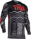トール プライム アロハ メンズ MX オフロード ジャージ ブラック/グレー Thor Prime Aloha Mens MX Offroad Jersey ...