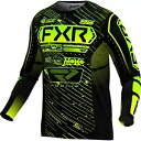 FXR Podium メンズ MX オフロード ジャージ ブラック/ハイビズ/ライム FXR Podium Mens MX Offroad Jersey Bla...