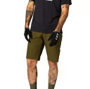 Fox Racing Ranger Lite 20 メンズ MTB マウンテン バイク ショーツ ライナー付き オリーブ グリーン Fox Racing Ranger Lite 20 Mens MTB Mountain Bike Shorts w/Liner Olive Green