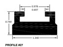 SPi Hyfax スライド ランナー プロファイル 27 ブラック 66" 627-66-80 ヤマハ FX10RT用 SPi Hyfax Slide Runner Profile 27 Black 66" 627-66-80 for Yamaha FX10RT