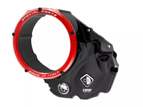 クリアクラッチカバーオイルバス黒赤 Ducabike Ducati 848 2007 - 2013 04DA Clear Clutch Cover Oil B..