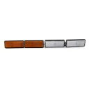 ABS プラスチック 2 x ユニバーサル長方形 LED リフレクターターンシグナルテールブレーキライト ABS Plastic 2 x Universal Rectangle LED Reflector Turn Signal Tail Brake Light